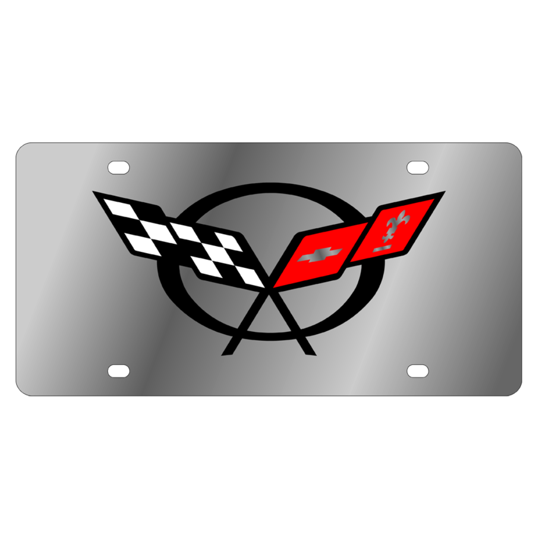Chevrolet Corvette C5 Stainless Steel License Plate