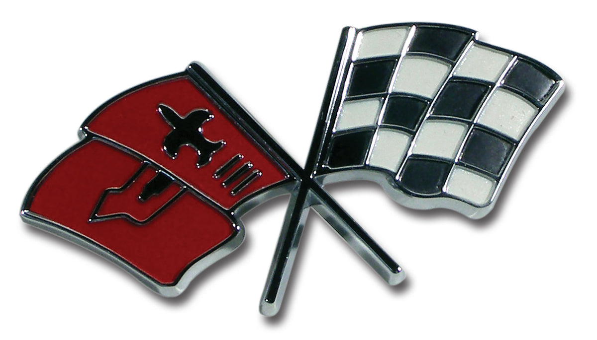 Fuel Injection Flags C2 Corvette Emblem Plenum Cover Flag | Corvette Store Online