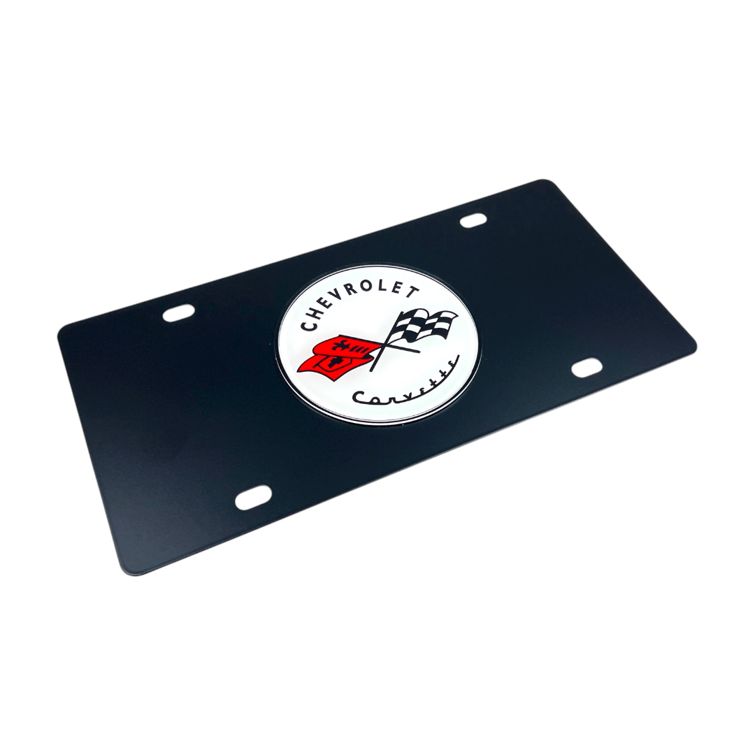 Classic Chevrolet Corvette Carbon Steel License Plate