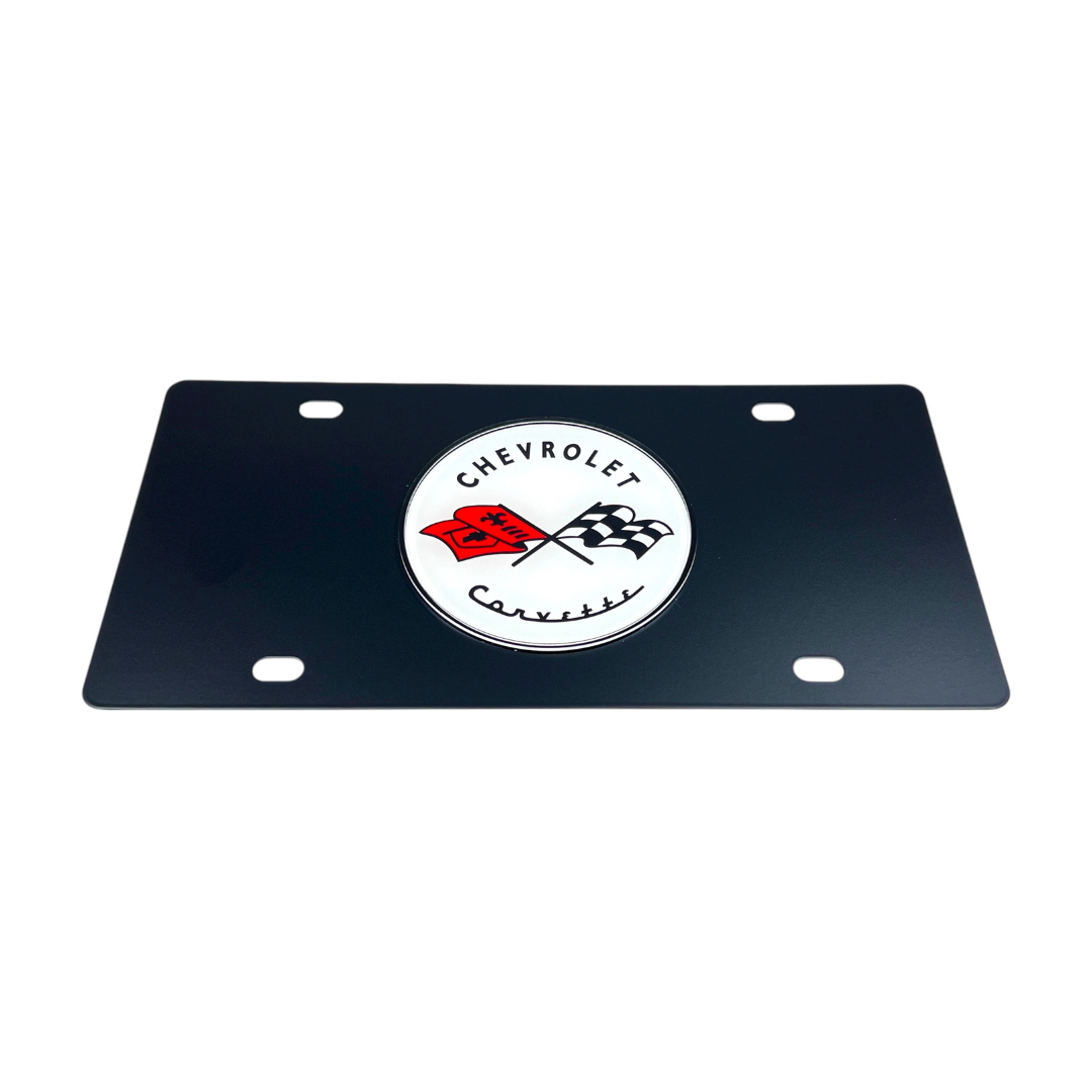 Classic Chevrolet Corvette Carbon Steel License Plate