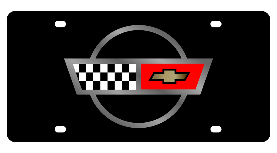 Chevrolet Corvette C4 Carbon Steel License Plate