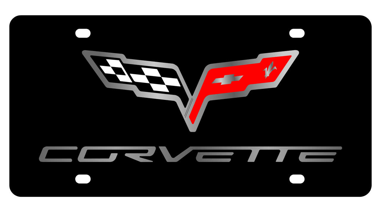 Chevrolet Corvette C6 Carbon Steel license Plate