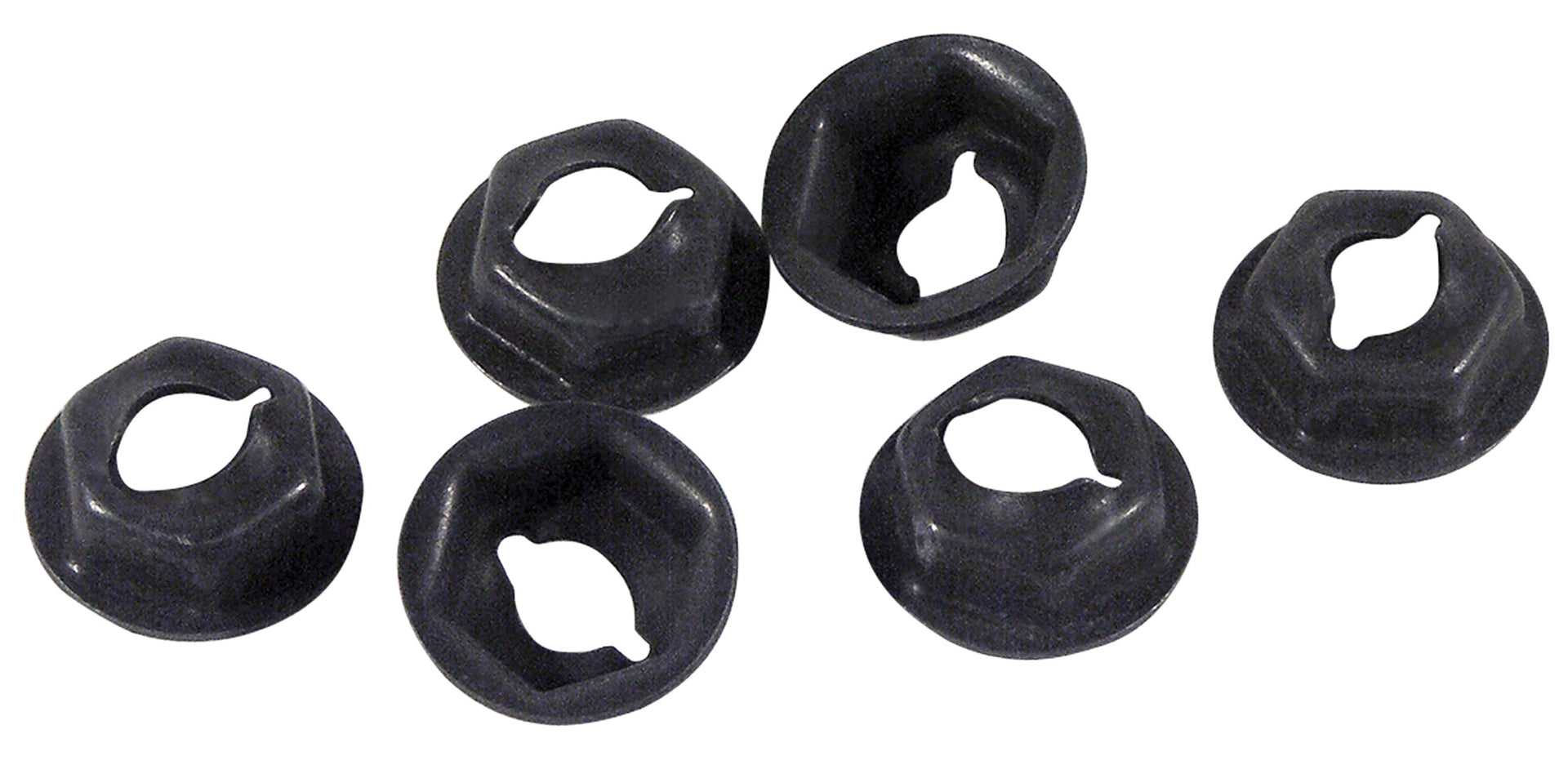 1966-1967 Corvette Exhaust Bezel Mount Nuts. 6 Piece Set - CA-34695-Corvette-Store-Online