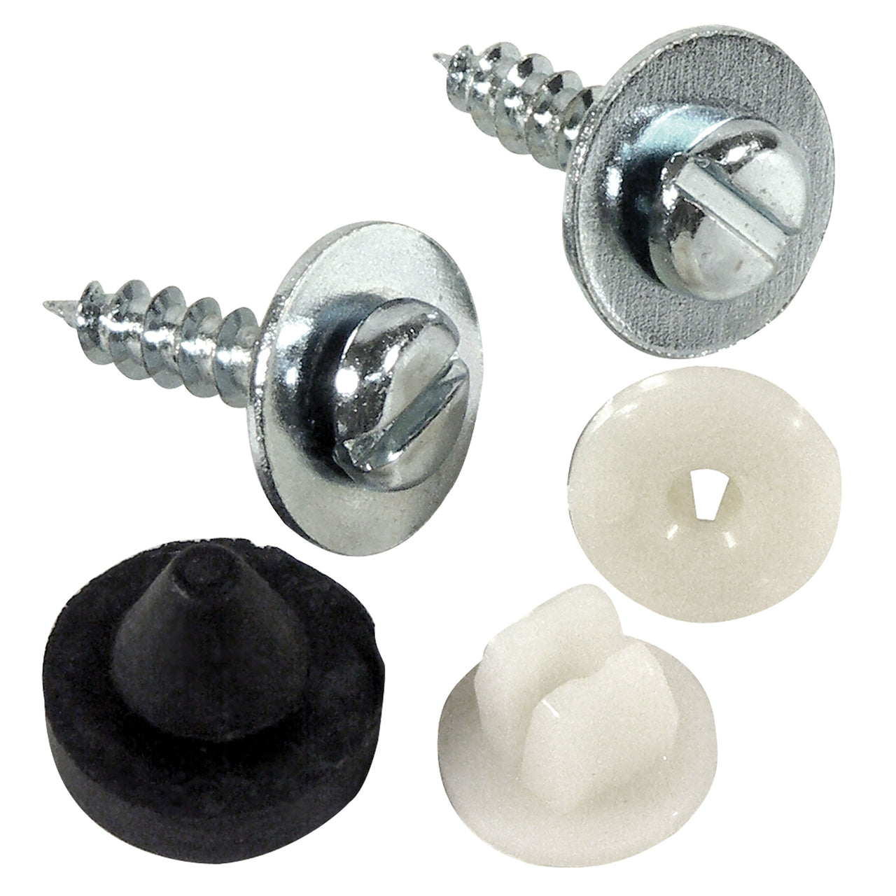 1963-1965 Corvette Rear License Plate Screw, Nut & Bumper Set. - CA-34698-Corvette-Store-Online