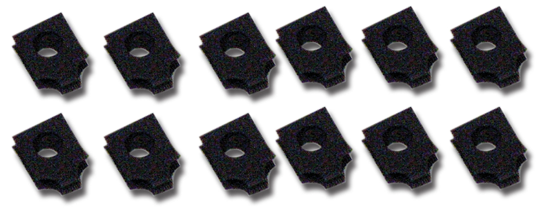 1963-1967 Corvette Rocker Panel Support U-Nuts. 12 Piece Set - CA-34701-Corvette-Store-Online