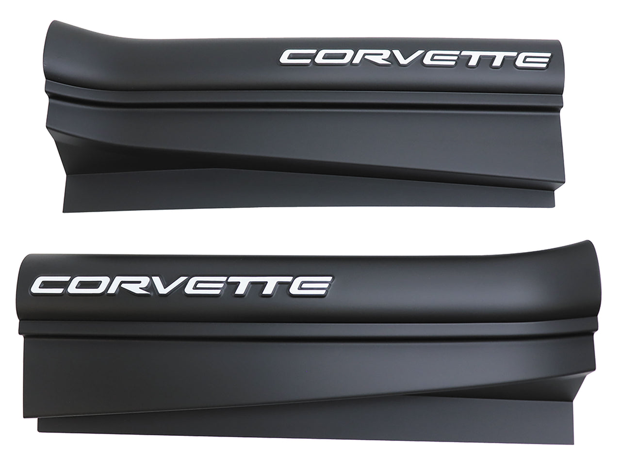 1997-2004 Corvette Door Sill Guards W/Corvette Logo - Black-34839-Corvette-Store-Online