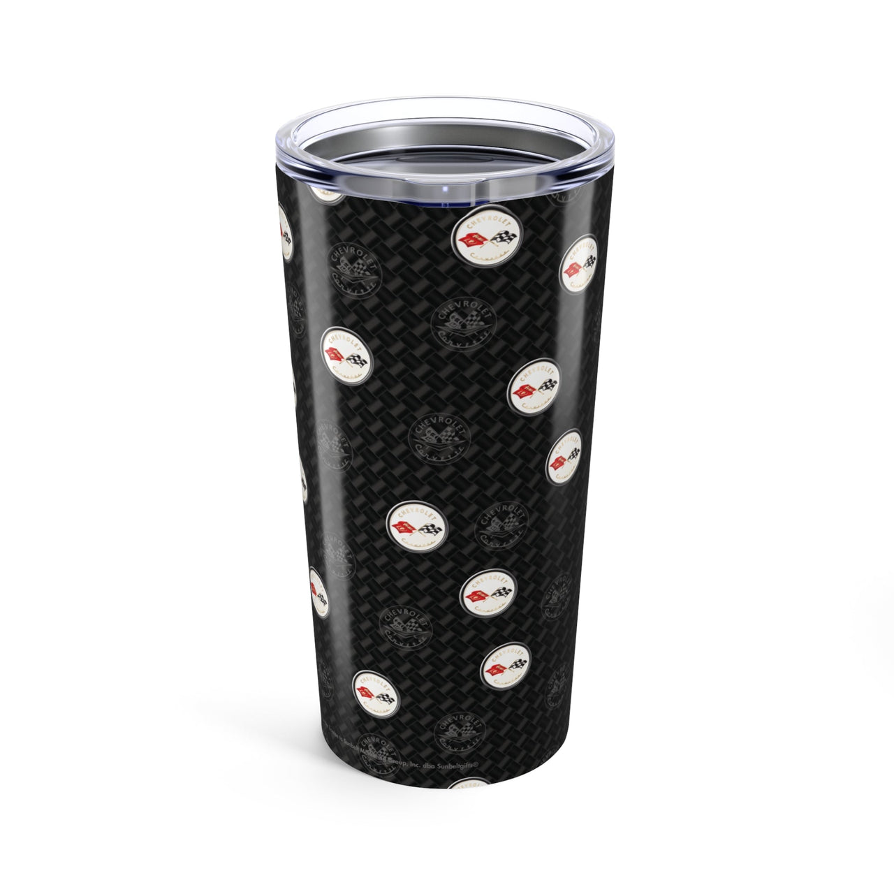 Corvette C1 Logo Toss Pattern Carbon Tumbler 20oz