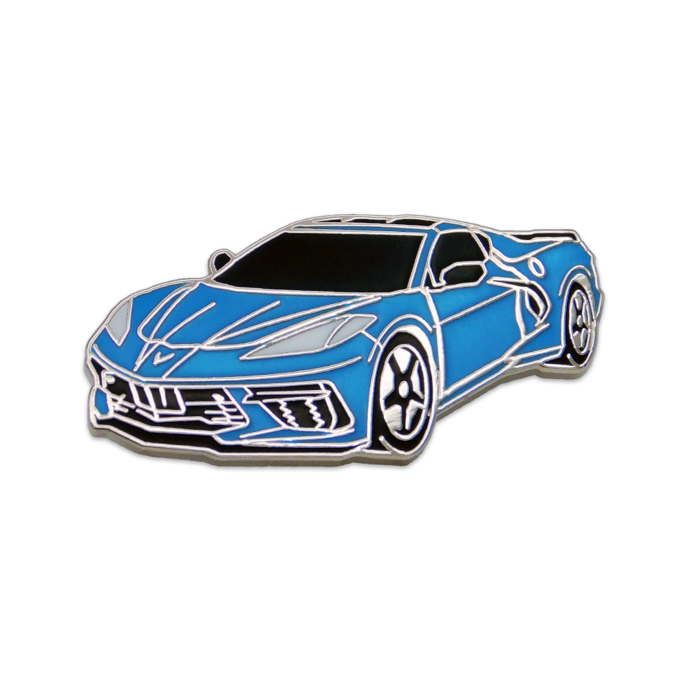 C8 Corvette Enamel Pin Bundle – Black Finish Pin + Z51 Color Series Lapel Pin Set