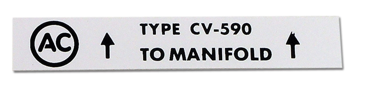 1962-1964 Corvette Tag. PCV Valve Cv-590 - CA-35383-Corvette-Store-Online