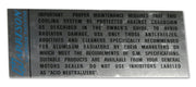 1962-1963 Corvette Plate Harrison Radiator Metal-35391-Corvette-Store-Online