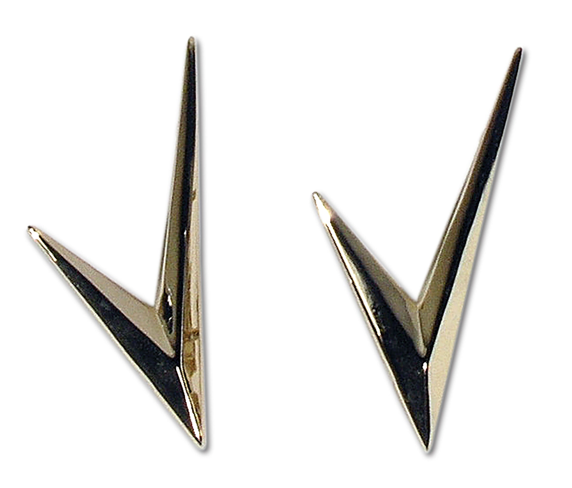 1955-1955 Corvette Emblems Side Script Gold V's-35447-Corvette-Store-Online