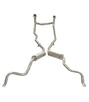 1962-1962 Corvette Exhaust System - High Perf W/Crossover - 25" Off-road Round Mufflers-35487-Corvette-Store-Online