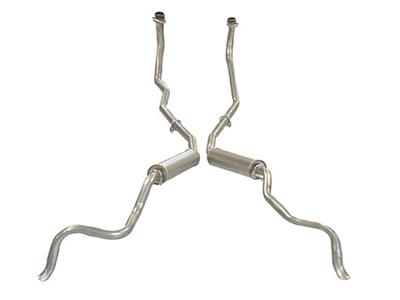 1961-1962 Corvette Exhaust System - Low Horsepower 1X4 - 2 Inch W/Off-Road Mufflers-35490-Corvette-Store-Online