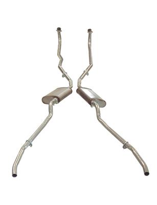 1959-1960 Corvette Exhaust System - Low Horsepower 1X4 Oval Mufflers-35493-Corvette-Store-Online