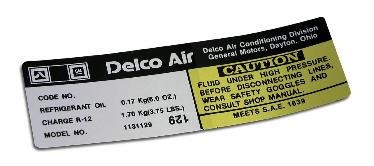 1977-1978 Corvette Decal Air Conditioning Compressor Delco-36398-Corvette-Store-Online