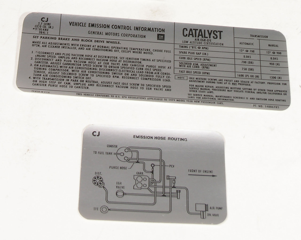 1979-1979 Corvette Decal Emission L82-36430-Corvette-Store-Online