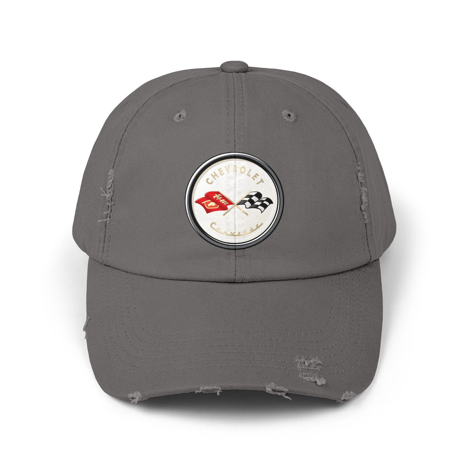 Corvette C1 Flag Logo Distressed Cap