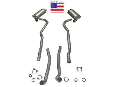 1968-1968 Corvette Exhaust System - 427 4-Speed 25 Inch W/Separate Secondary Pipe & Mufflers-36557-Corvette-Store-Online