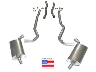 1970-1972 Corvette Exhaust System - 454 4-Speed 25 Inch W/Separate Secondary Pipe & Mufflers-36561-Corvette-Store-Online