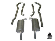 1974-1974 Corvette Exhaust System - 454 4-Speed 25 Inch W/Round Mufflers-36565-Corvette-Store-Online