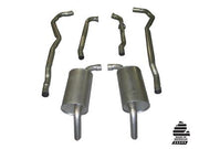1974-1974 Corvette Exhaust System - 454 Automatic 25 Inch W/Round Mufflers-36566-Corvette-Store-Online
