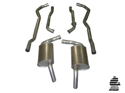 1974-1974 Corvette Exhaust System - 454 4-Speed 25 Inch W/Low Profile Mufflers-36567-Corvette-Store-Online