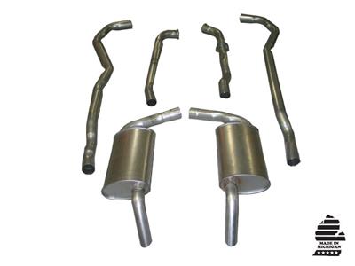 1974-1974 Corvette Exhaust System - 454 Automatic 25 Inch W/Low Profile Mufflers-36568-Corvette-Store-Online