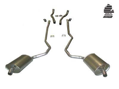 1968-1968 Corvette Exhaust System - 427 4-Speed 25 Inch W/Welded Secondary Pipe & Mufflers-36569-Corvette-Store-Online