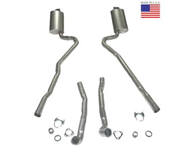 1970-1972 Corvette Exhaust System - 454 Automatic 25 Inch W/Welded Secondary Pipe & Mufflers-36574-Corvette-Store-Online
