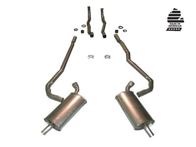 1969-1972 Corvette Exhaust System - 350 Automatic 2 Inch W/Separate Secondary Pipes & Mufflers-36580-Corvette-Store-Online