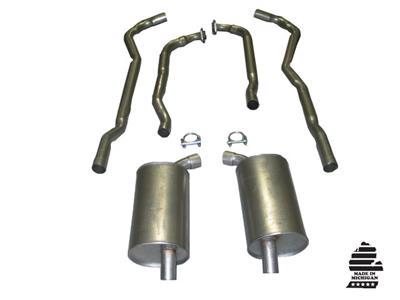 1973-1973 Corvette Exhaust System - 350 4 Spd 2-25 Inch W/Separate Secondary Pipes & Mufflers-36581-Corvette-Store-Online