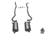 1973-1973 Corvette Exhaust System - 350 Auto 2-25 Inch W/Separate Secondary Pipes & Mufflers-36582-Corvette-Store-Online
