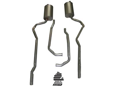 1973-1973 Corvette Exhaust System - 350 4-Speed 2 Inch-Welded Pipe & Mufflers-36591-Corvette-Store-Online