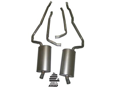 1973-1973 Corvette Exhaust System - 350 Automatic 2 Inch-Welded Pipe & Mufflers-36592-Corvette-Store-Online