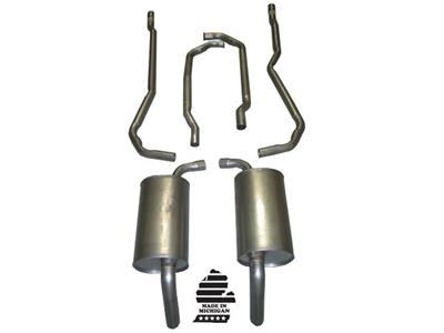 1974-1974 Corvette Exhaust System - 350 4-Speed 2 Inch - Round Mufflers-36595-Corvette-Store-Online