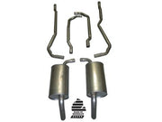 1974-1974 Corvette Exhaust System - 350 4-Speed 2 Inch - Round Mufflers-36595-Corvette-Store-Online