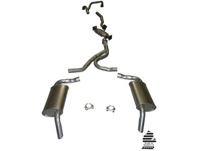 1975-1976 Corvette Exhaust System - W/AIR - Low Profile Mufflers-36612-Corvette-Store-Online