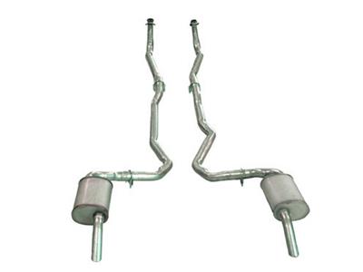 1974-1979 Corvette Exhaust System - Dual-L82 4 Spd 2 To 25 Inch-Low Profile Mufflers-36616-Corvette-Store-Online