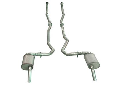 1975-1979 Corvette Exhaust System - Dual-L82 Auto 2 To 25 Inch-Low Profile Mufflers-36617-Corvette-Store-Online