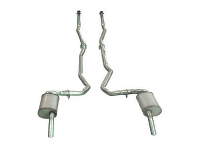 1974-1979 Corvette Exhaust System - Dual-350 Automatic 2 Inch- Low Profile Mufflers-36619-Corvette-Store-Online