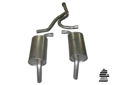1975-1975 Corvette Exhaust System - Converter Back - Round Mufflers-36620-Corvette-Store-Online