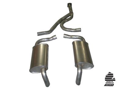 1978-1978 Corvette Exhaust System - Converter Back L48 - Round Mufflers-36622-Corvette-Store-Online