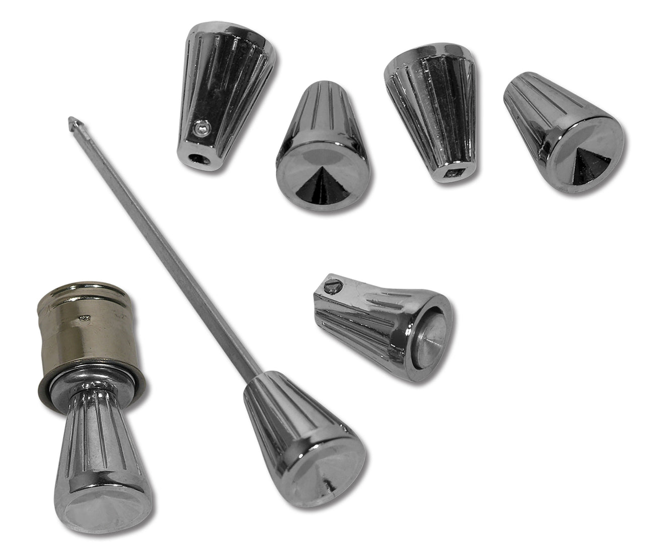 1963-1963 Corvette Dash Knobs Headlight/Wiper/Lighter 3 Piece Set-37019-Corvette-Store-Online