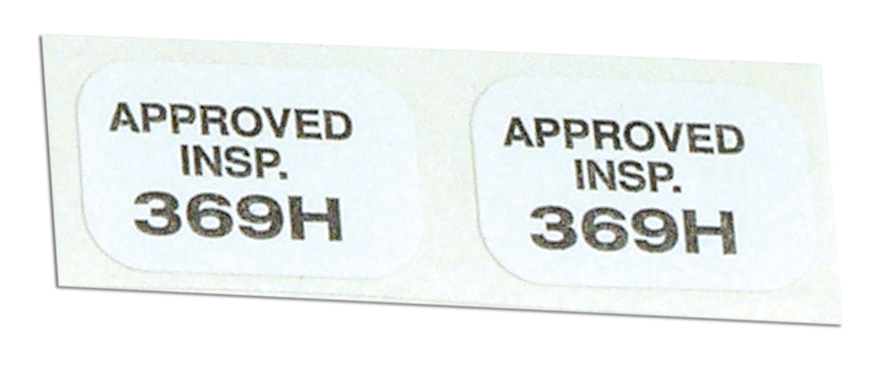 1964-1967 Corvette Decals Heater Inspection 2 Piece Set-37040-Corvette-Store-Online