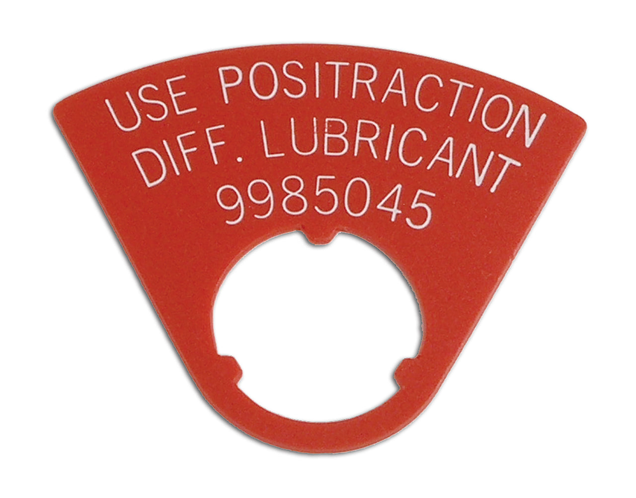 1965-1965 Corvette Tag Rear End Red Positraction-37050-Corvette-Store-Online