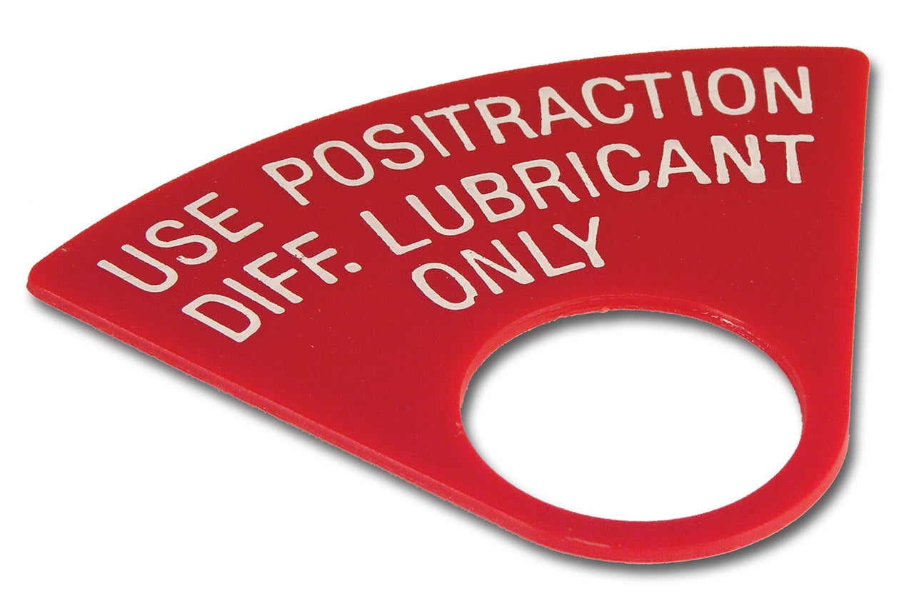 1966-1969 Corvette Tag Rear End Red Positraction-37170-Corvette-Store-Online