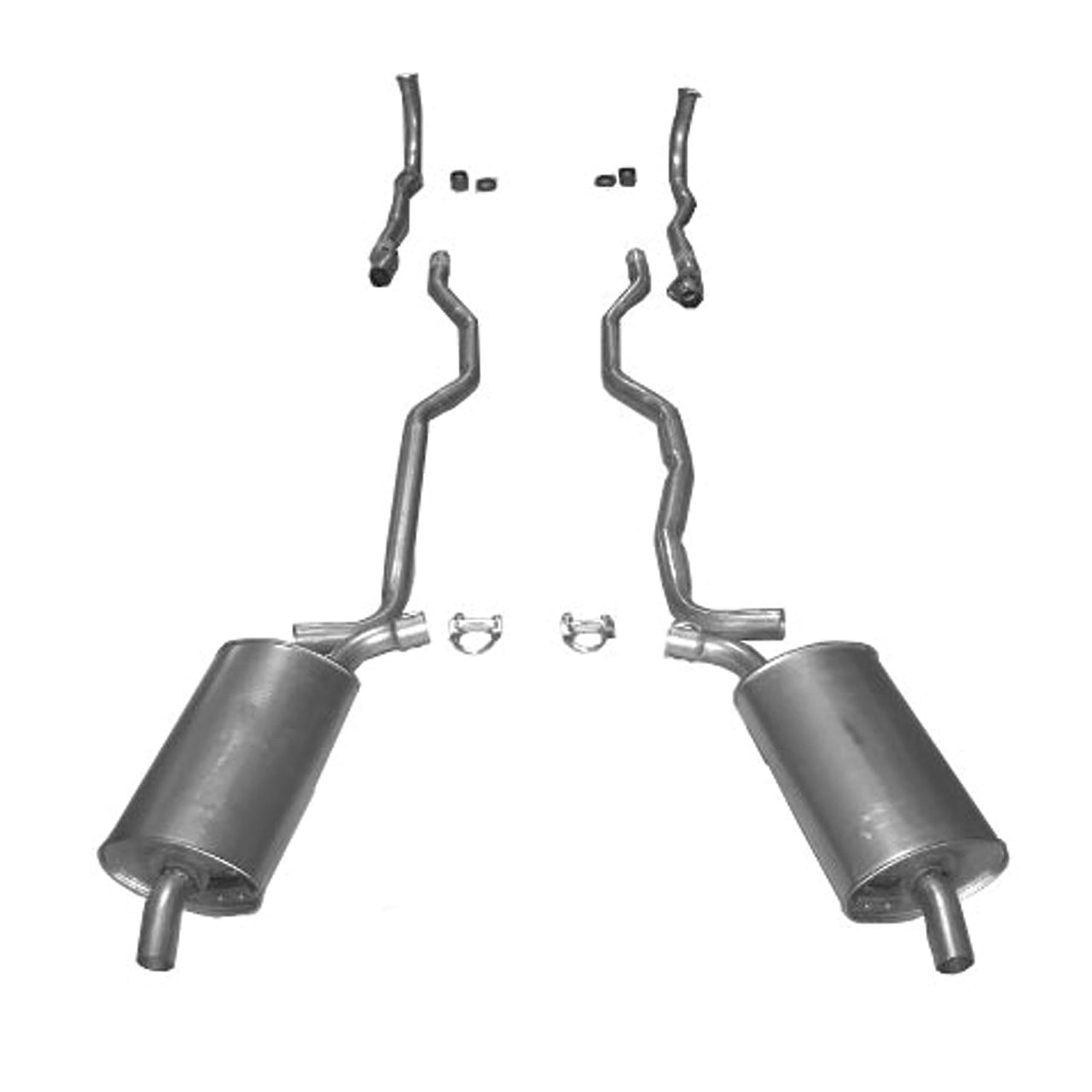 1963-1963 Corvette Exhaust System - 25 Inch - Manual W/Separate Secondary Pipe & Muffler-37182-Corvette-Store-Online