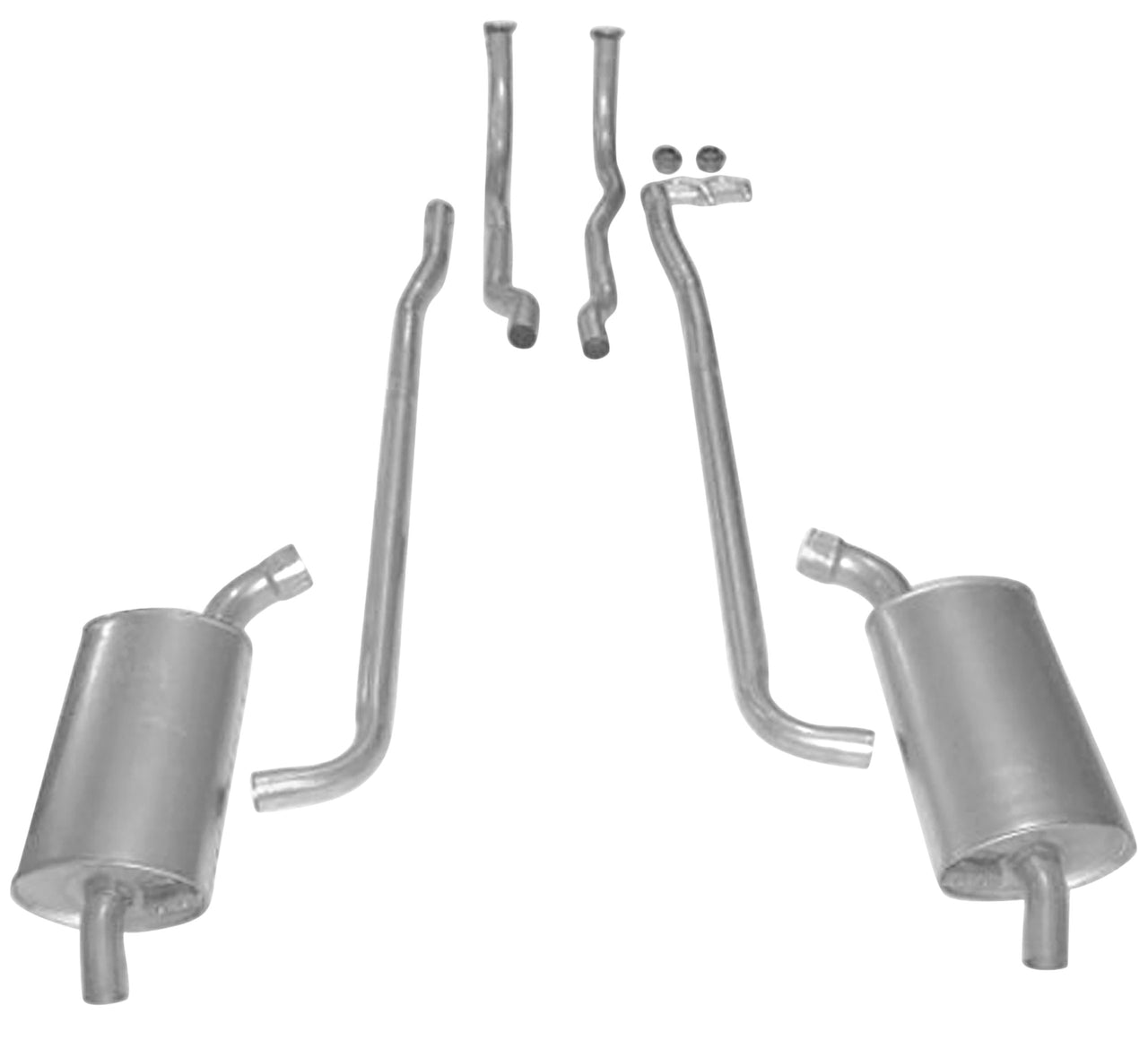 1964-1965 Corvette Exhaust System - 25 Inch Complete Aluminized HP W/Manual Transmission-37184-Corvette-Store-Online