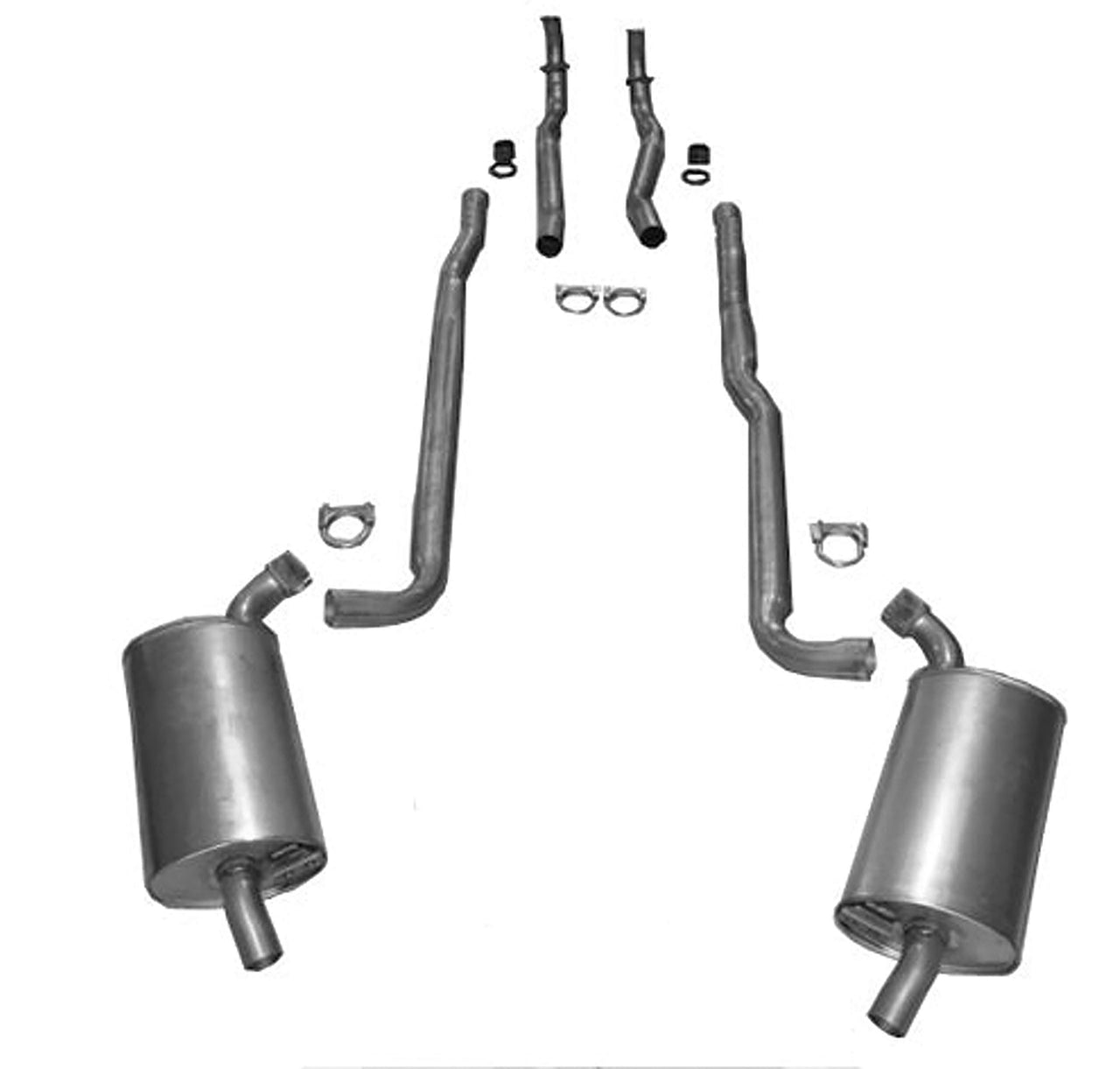 1966-1967 Corvette Exhaust System - 2 To 25 Inch 327 Manual W/Separate Pipe & Muffler-37186-Corvette-Store-Online