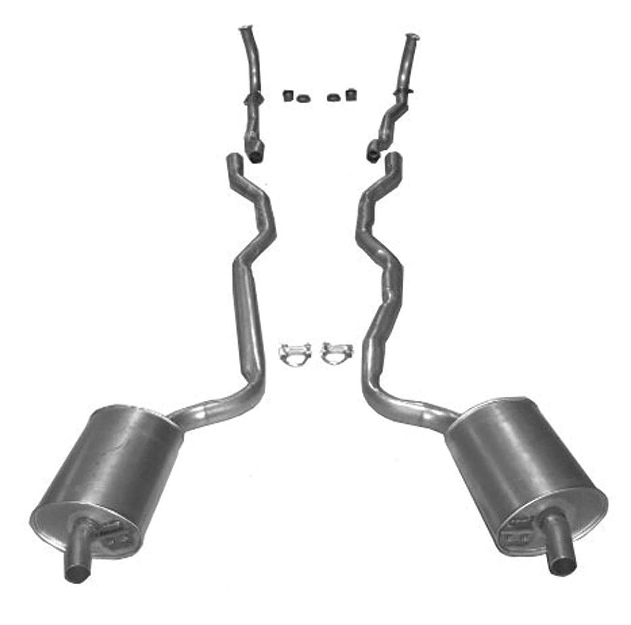 1963-1963 Corvette Exhaust System - 2 Inch - Low HP or Auto W/Welded Secondary Pipe & Muffler-37188-Corvette-Store-Online